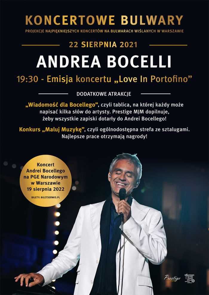 Informacje o koncercie Andrei Bocelli