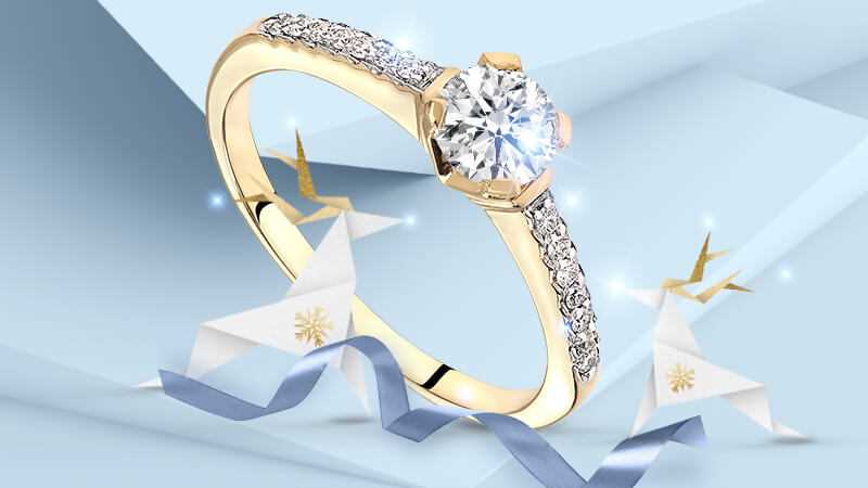 Delikatny pierścionek zaręczynowy - symbol miłości, który wyrazi wszystko