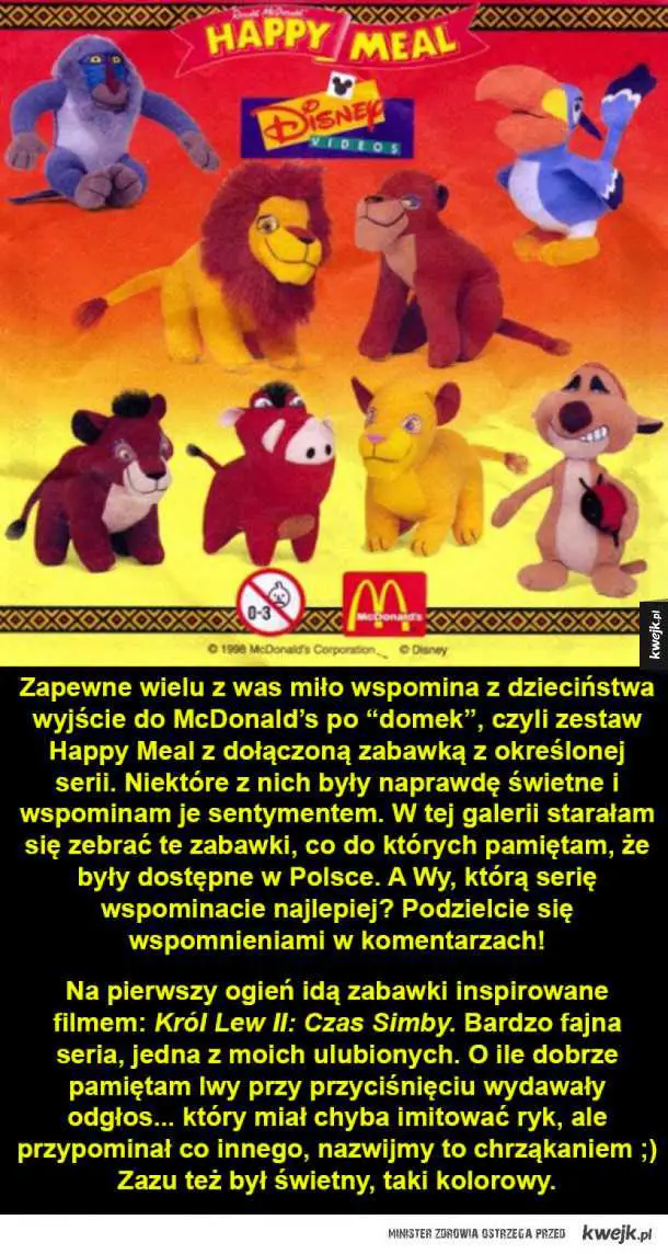 Zabawki Happy Meal - najnowsze i najpopularniejsze zabawki dla dzieci McDonald's Polska