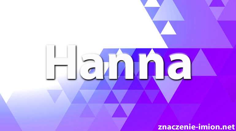 Historia imienia Hanna