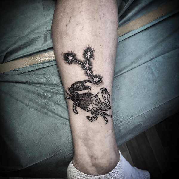 Tatuaż znak zodiaku rak