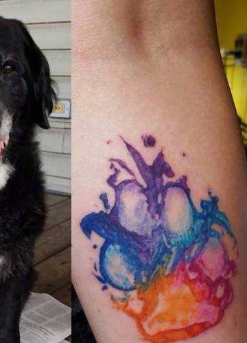 Wzory tatuaży łapy psa