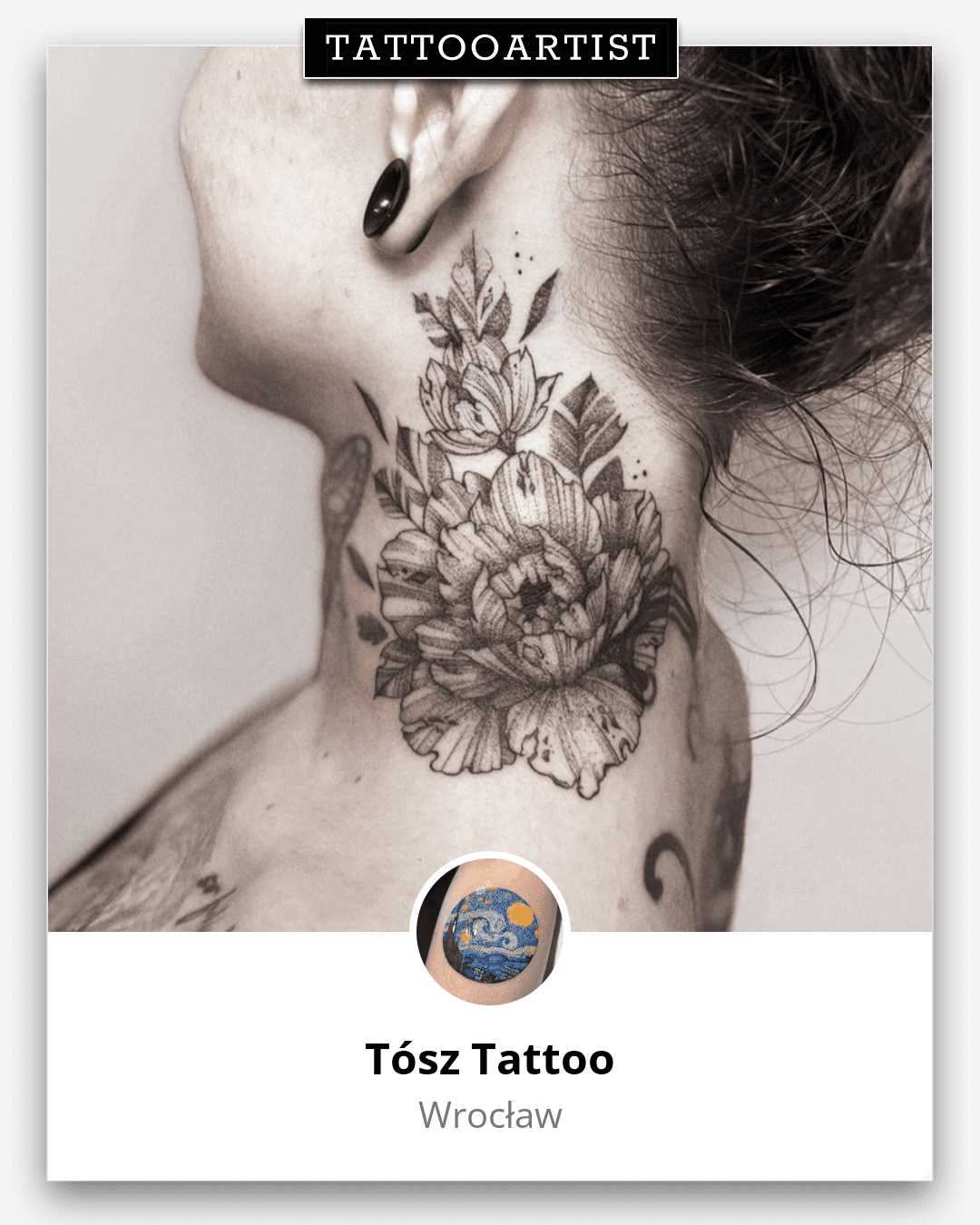 Tatuaż na karku damski