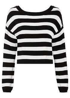Sweter biały w czarne paski - doskonały wybór na różne okazje