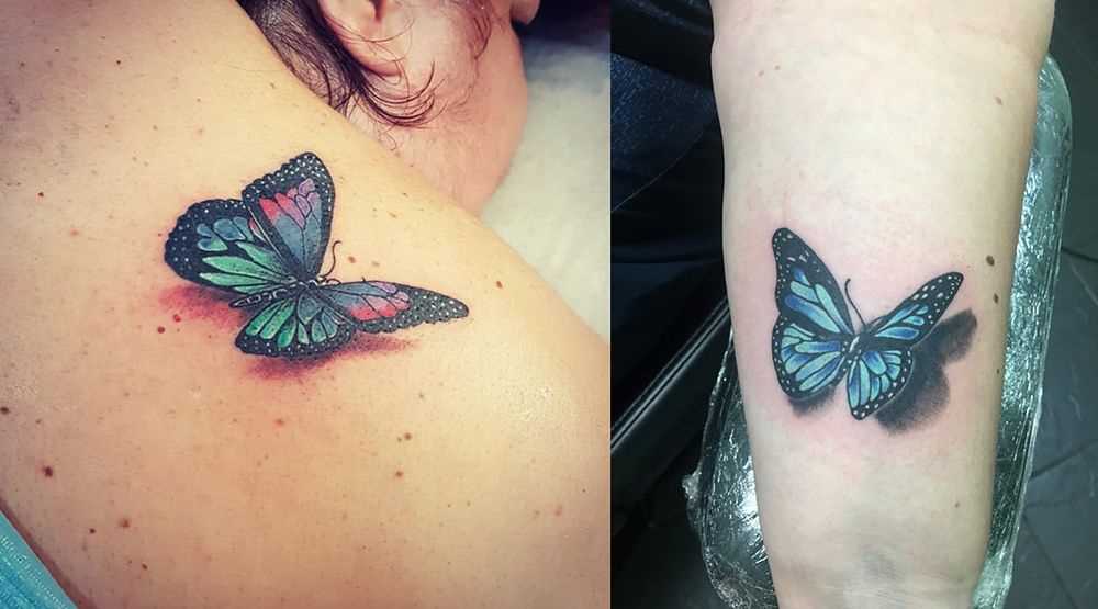 Tatuaże motyli u młodzieży