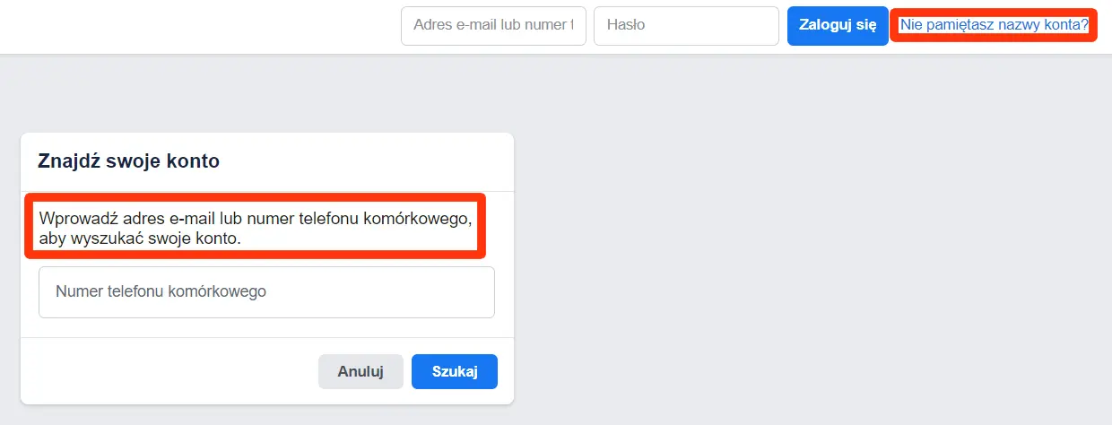 Zaloguj się do Facebooka - prosty sposób na dostęp do swojego konta | Nazwa Strony 3 b) Wprowadź swoje dane logowania